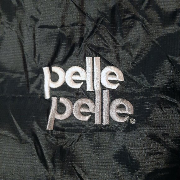 Vintage 90s y2k Pelle Pelle Marc Buchanan Black Down Puffer Jacket Mens Large - Picture 2 of 11